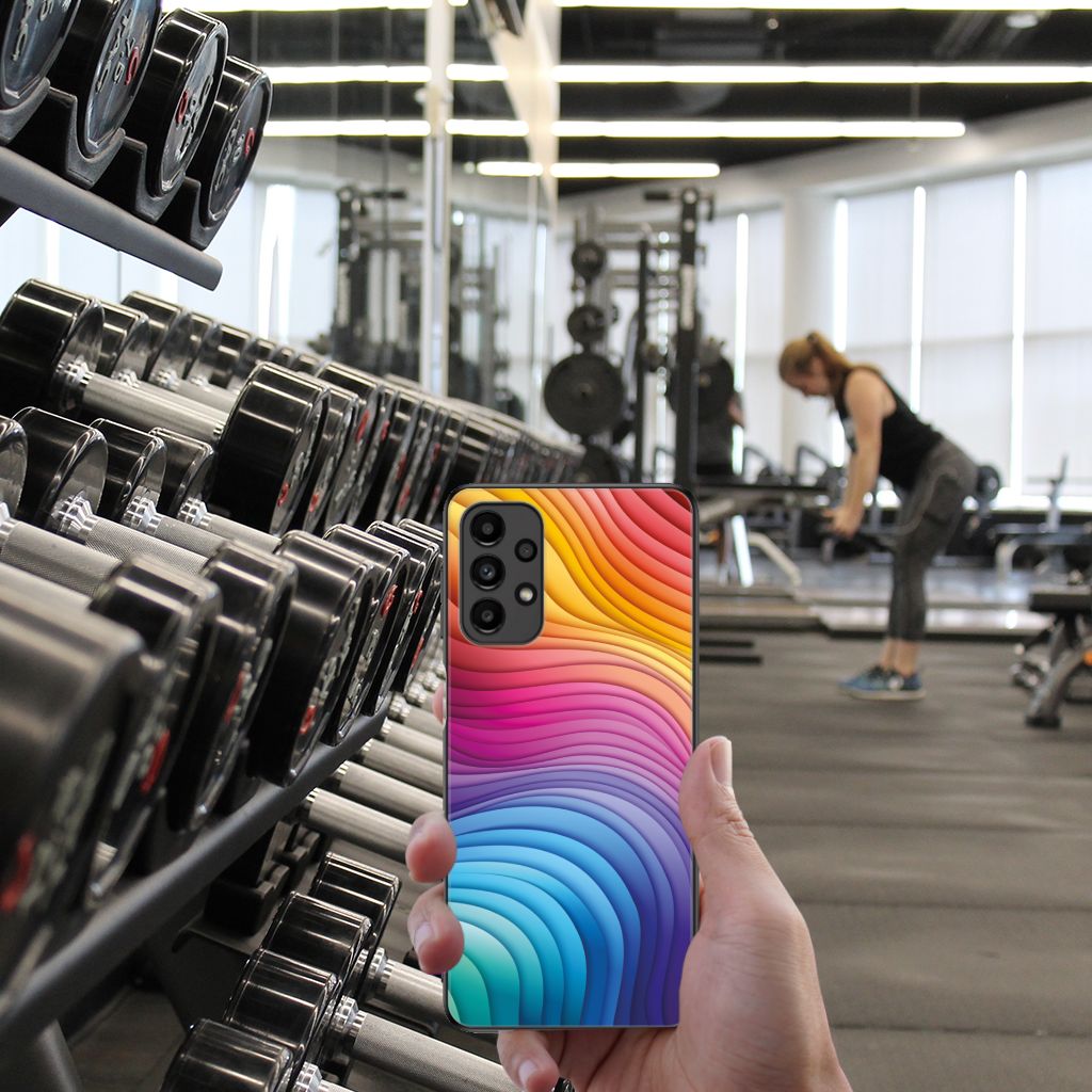 Samsung Galaxy A13 4G Backcover voor Samsung Galaxy A13 4G Regenboog aanzicht