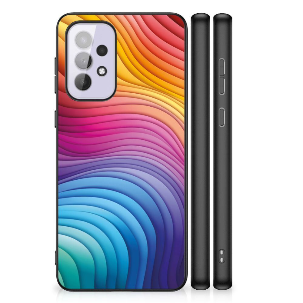 Samsung Galaxy A33 5G Backcover Regenboog zijaanzicht