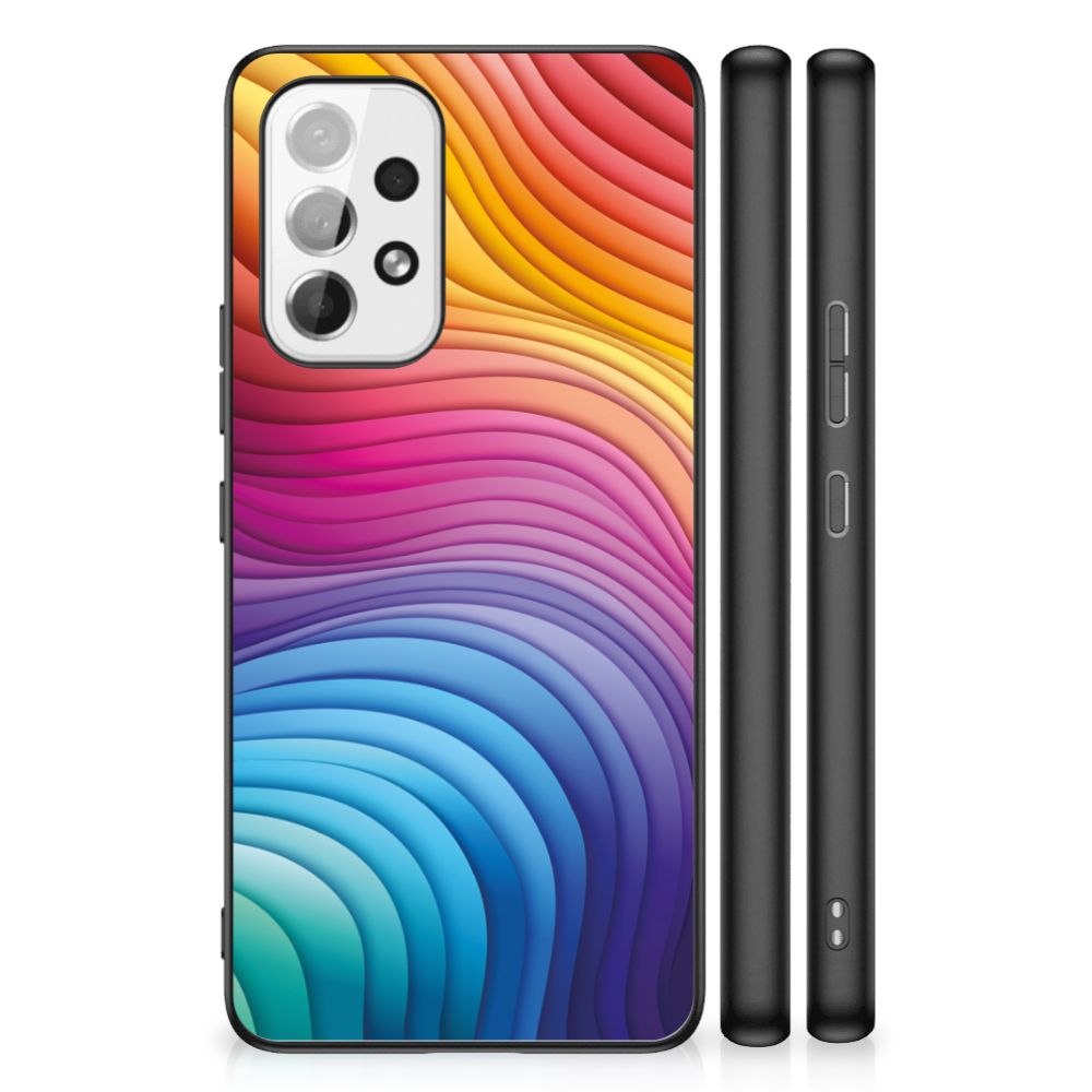 Samsung Galaxy A53 Backcover Regenboog zijaanzicht