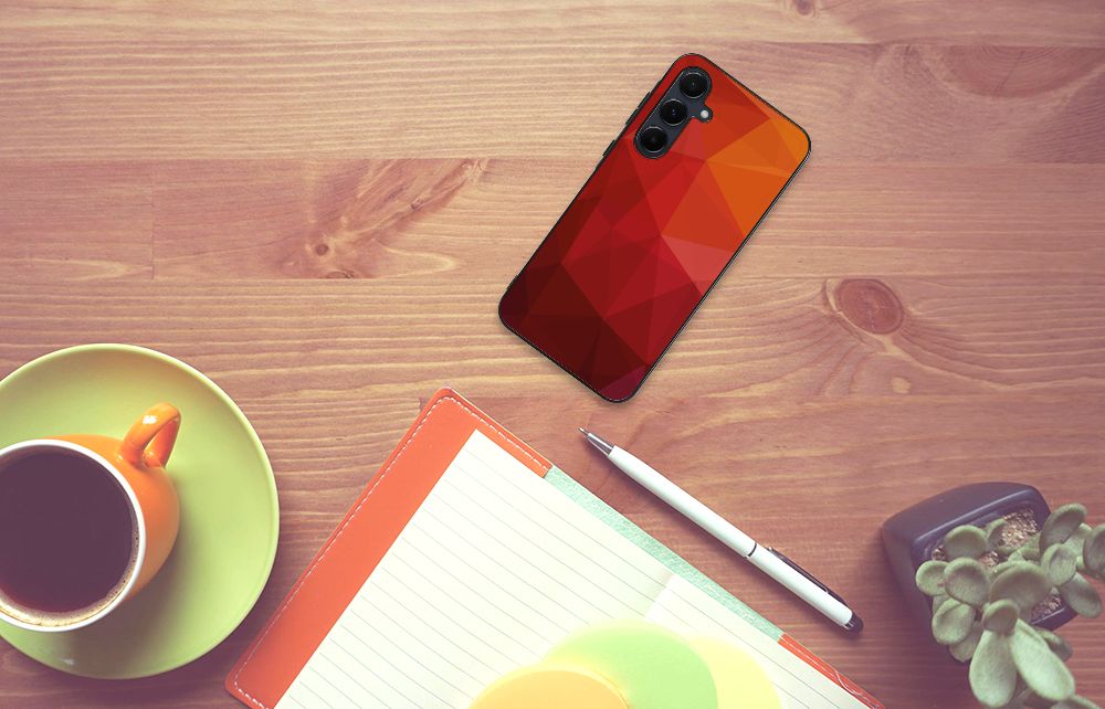 Backcover voor Samsung Galaxy A55 Polygon Red B2C Telecom