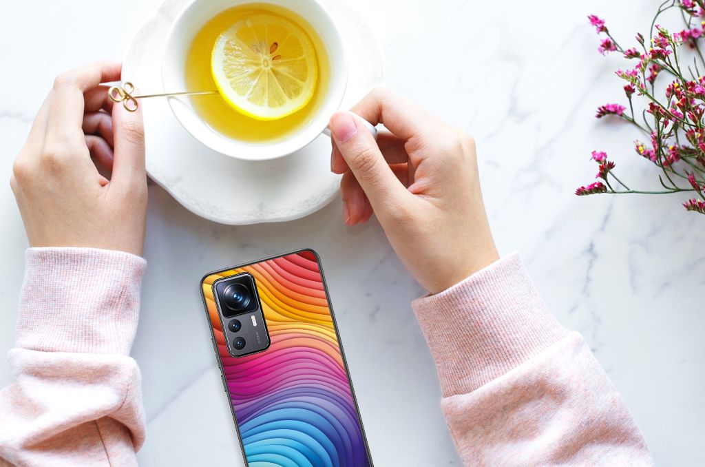 Backcover voor Xiaomi 12T | 12T Pro Regenboog B2C Telecom