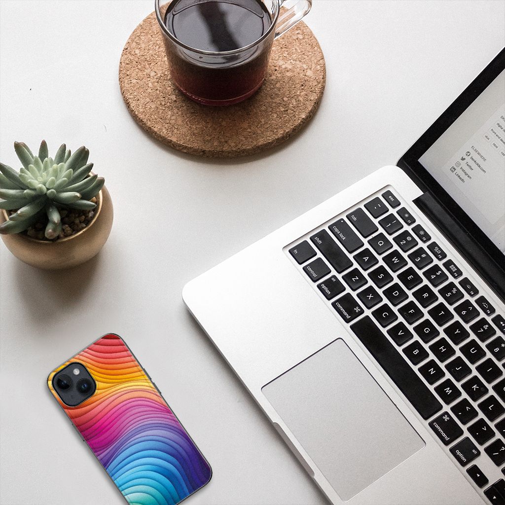 Backcover voor iPhone 15 Plus Regenboog B2C Telecom