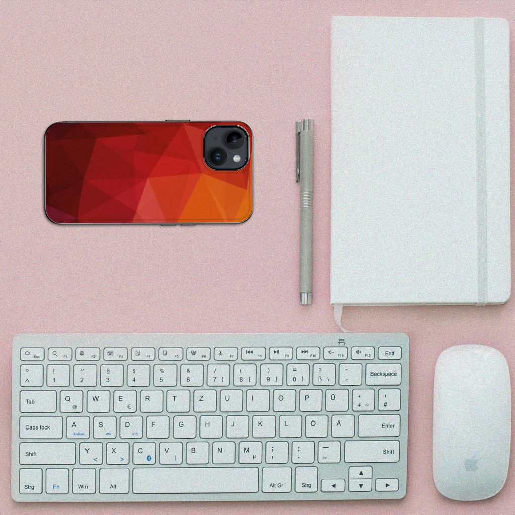 Backcover voor iPhone 15 Polygon Red B2C Telecom