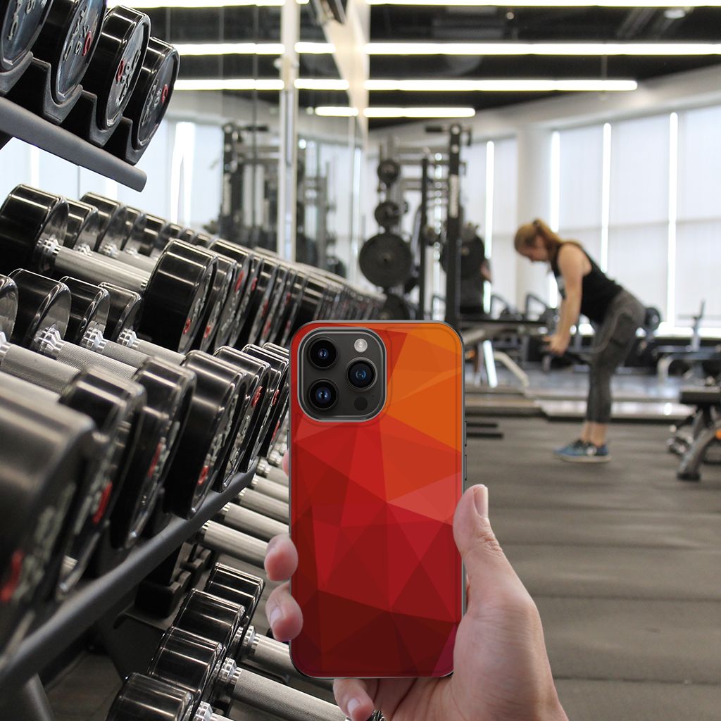 Backcover voor iPhone 15 Pro Max Polygon Red B2C Telecom