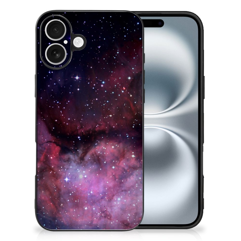 Backcover voor iPhone 16 Galaxy heelal design achteraanzicht