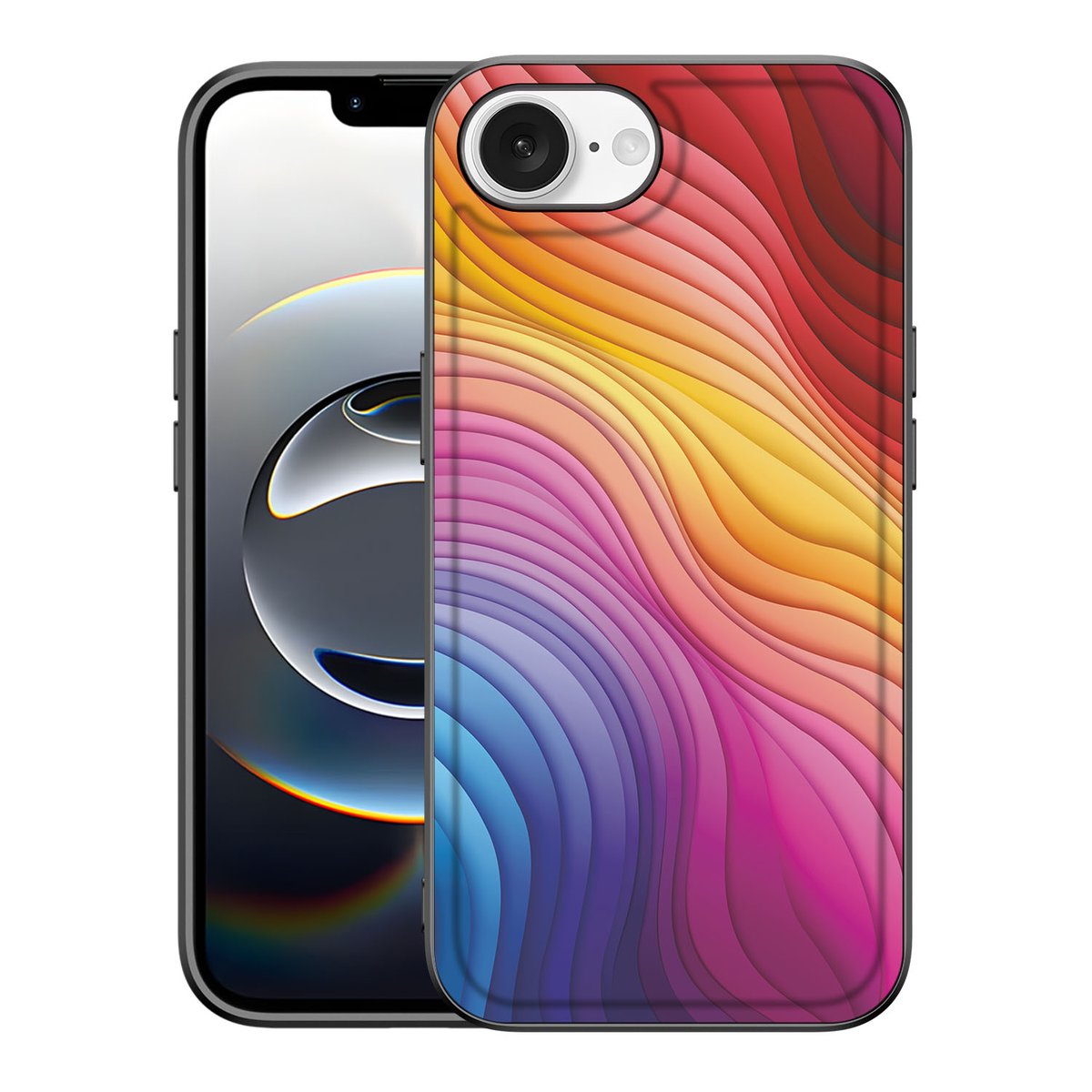 Apple iPhone 16e Backcover voor iPhone 16e Regenboog achterkant