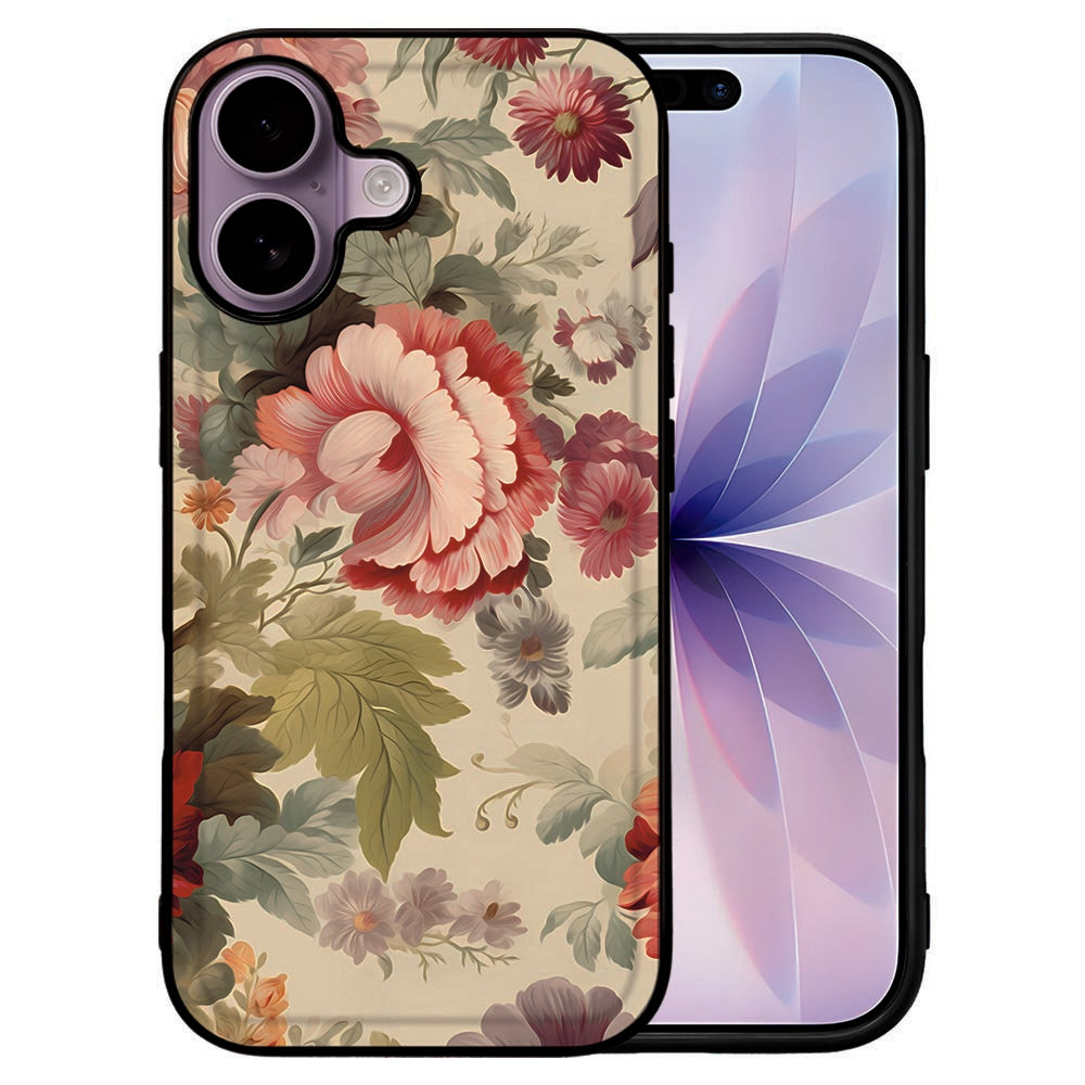 Apple iPhone 17 Beschermhoes Bloemen voorkant achterzijde