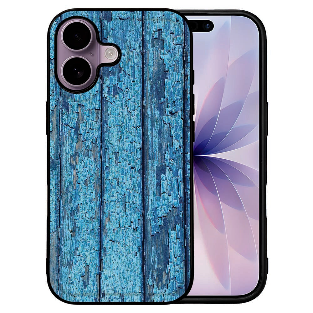 Apple iPhone 17 Beschermhoes iPhone 17 Wood Blue achterkant