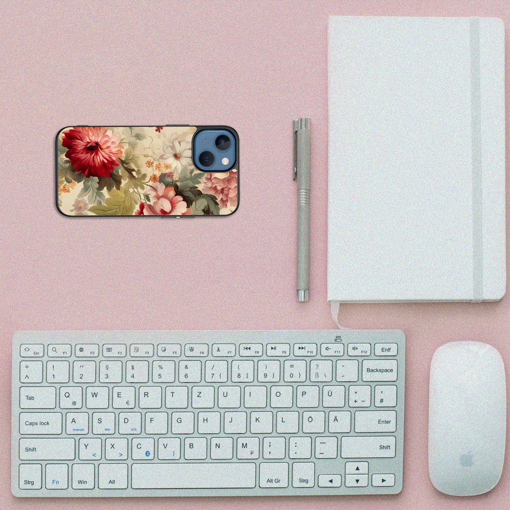 Bloemen Hoesje voor Apple iPhone 13 mini Bloemen B2C Telecom