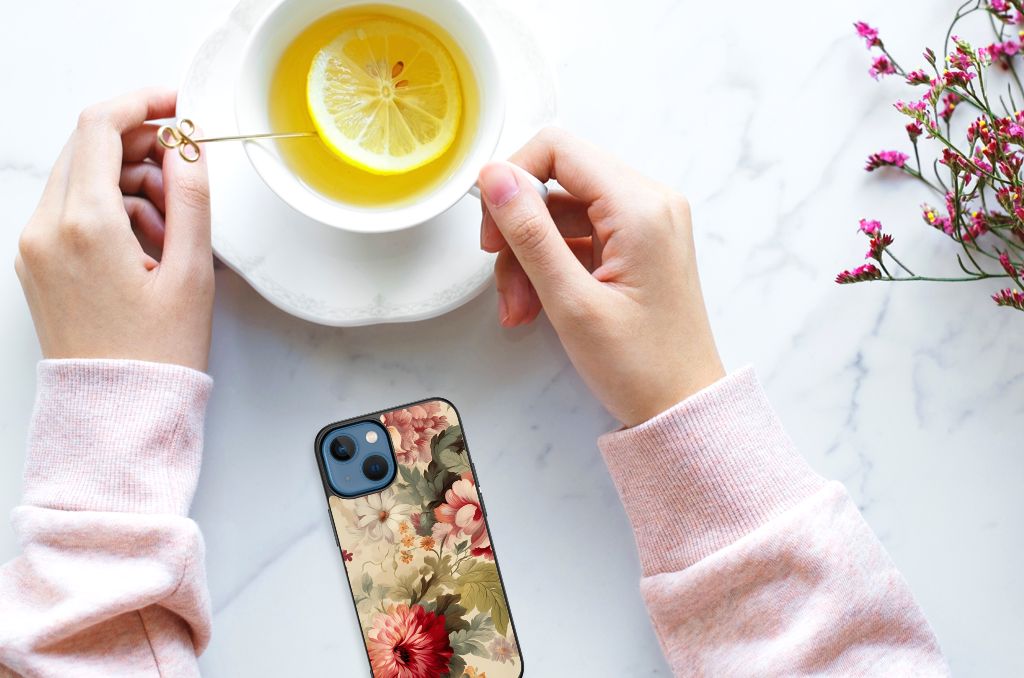 Bloemen Hoesje voor Apple iPhone 13 mini Bloemen B2C Telecom