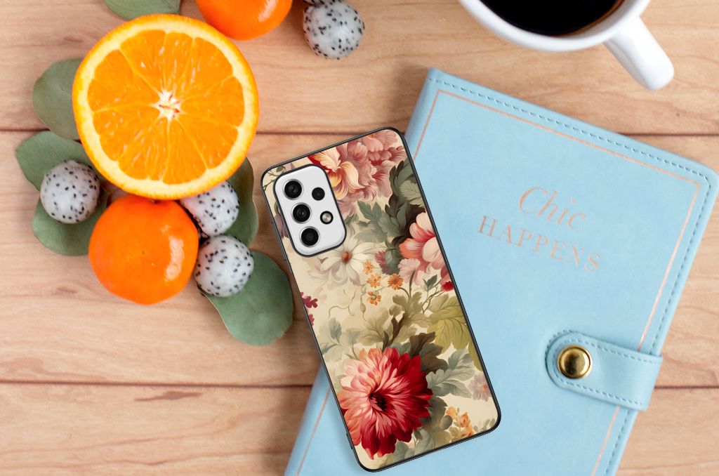 Samsung Galaxy A23 Bloemen Bloemen Hoesje top aanzicht