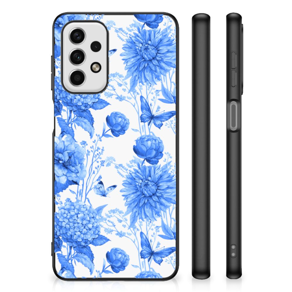 Bloemen Hoesje voor Samsung Galaxy A23 Flowers Blue B2C Telecom