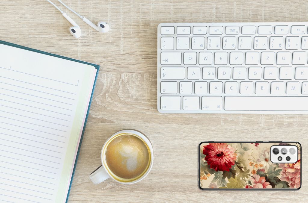 Bloemen Hoesje voor Samsung Galaxy A52 | A52s (5G/4G) Bloemen B2C Telecom