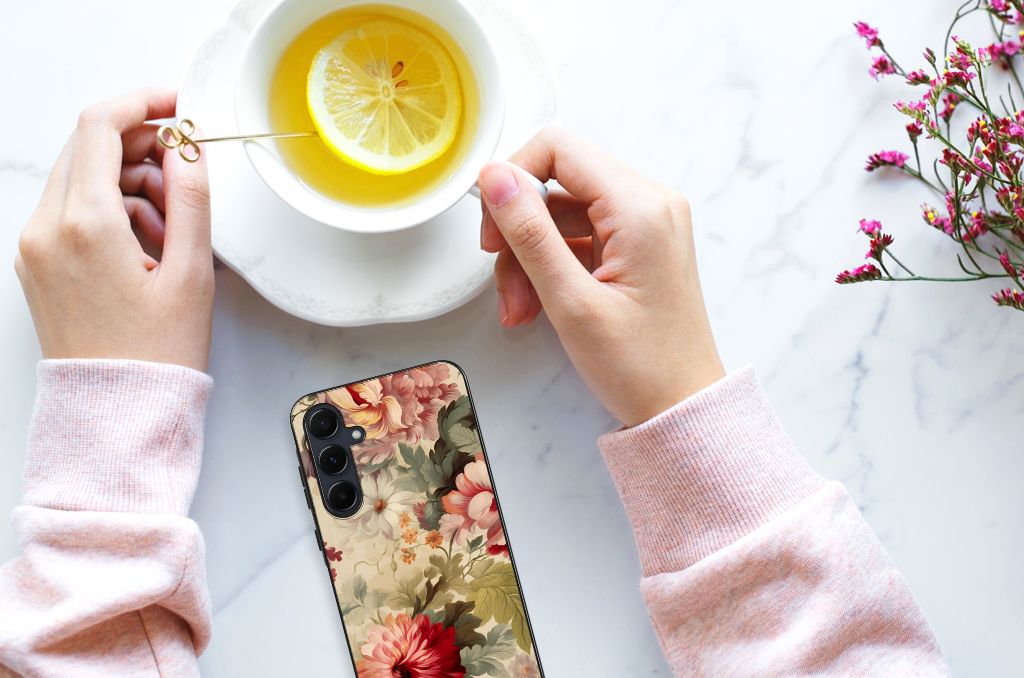 Samsung Galaxy A55 Bloemen Bloemen Hoesje bovenaanzicht