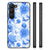 Bloemen Hoesje voor Samsung Galaxy S23 Flowers Blue B2C Telecom