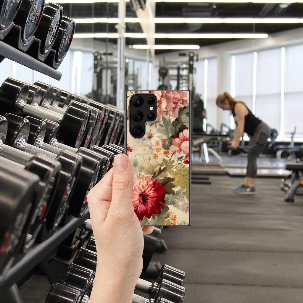 Bloemen Hoesje voor Samsung Galaxy S23 Ultra Bloemen B2C Telecom