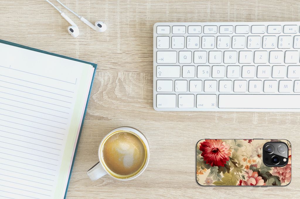 Bloemen Hoesje voor iPhone 14 Pro Bloemen B2C Telecom