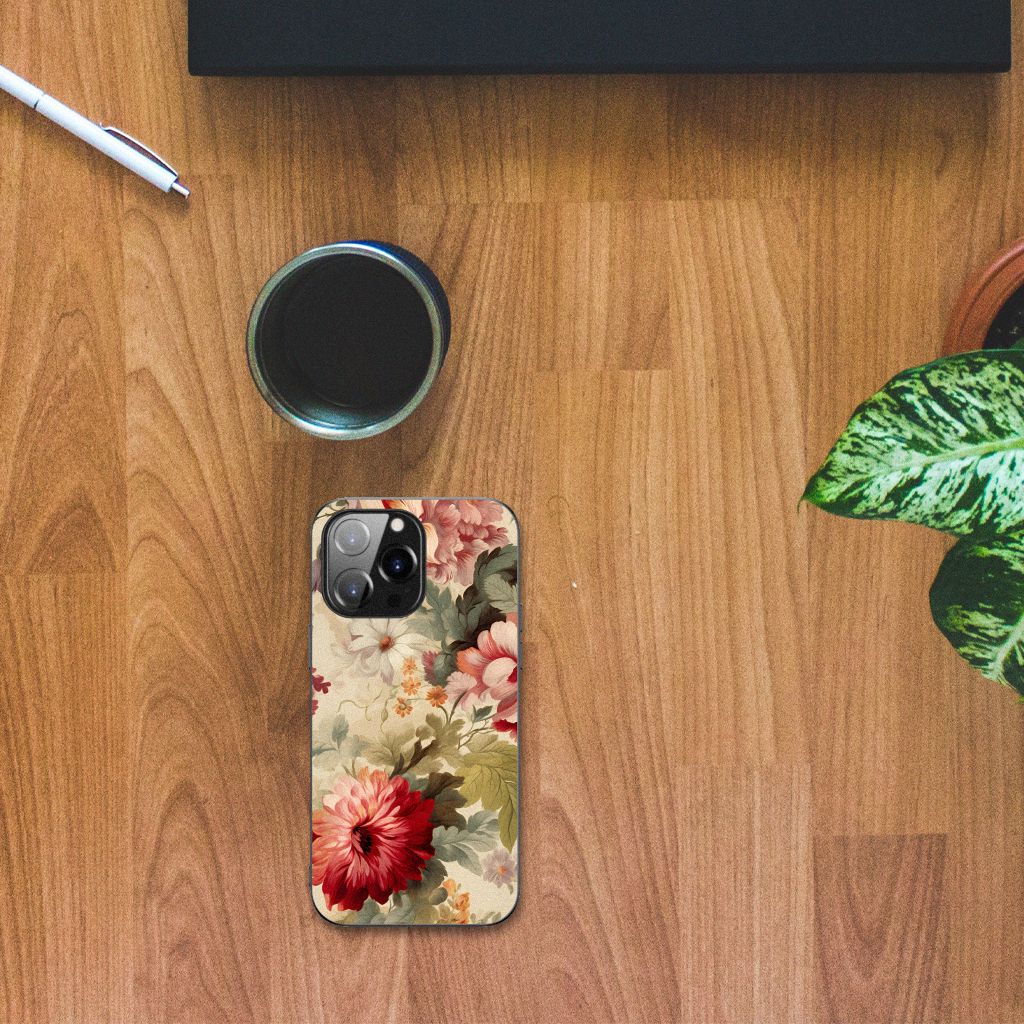 iPhone 14 Pro Max Bloemen Hoesje Bloemen bovenaanzicht
