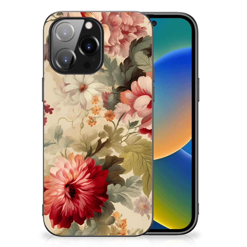 Apple iPhone 14 Pro Max Bloemen Hoesje Bloemen voorkant