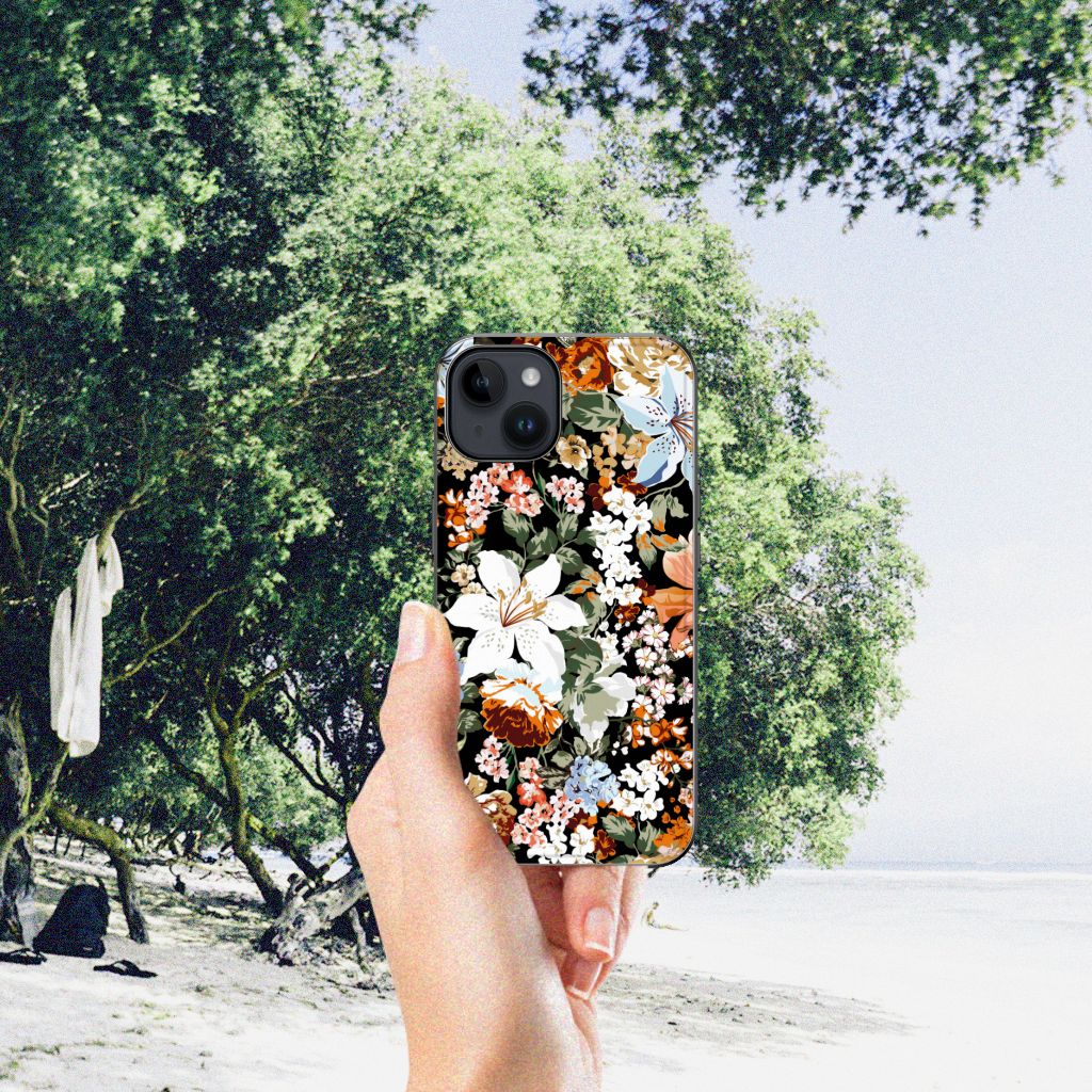 Bloemen Hoesje voor iPhone 15 Dark Flowers B2C Telecom