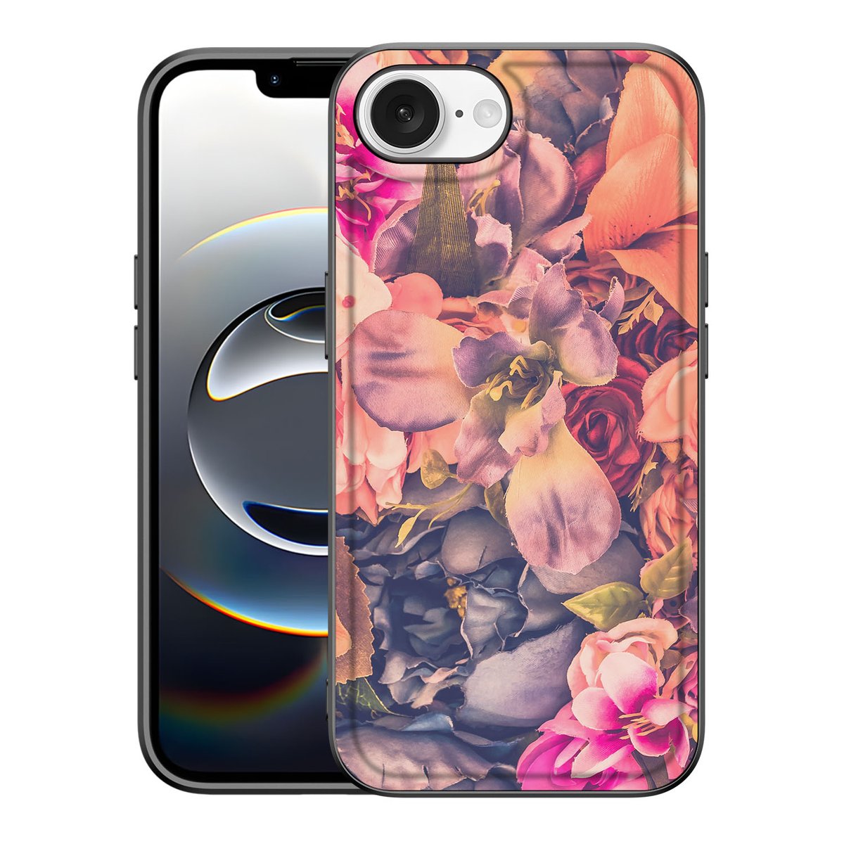 Bloemen Hoesje voor iPhone 16e Bloemen hoesje design bloemen achterzijde