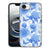 Apple iPhone 16e Bloemen Hoesje voor iPhone 16e Flowers Blue achterzijde