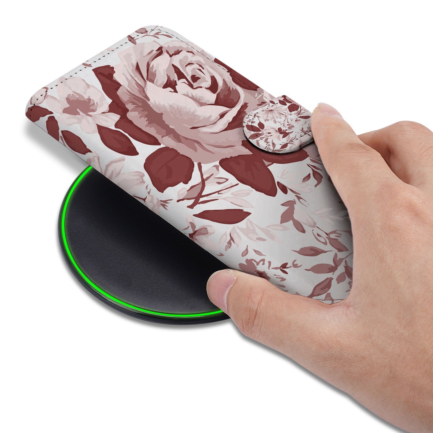 Google Pixel 10 10 Pro Book Case Watercolor Flowers hand wireless charger
