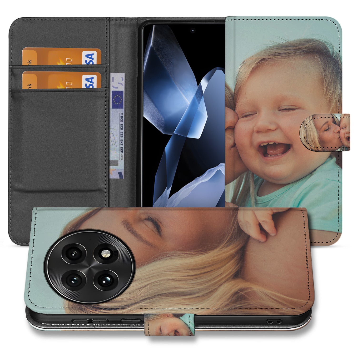 OnePlus 13 Book Case Hoesje Maken telefoonhoesje met unieke foto design voorzijde