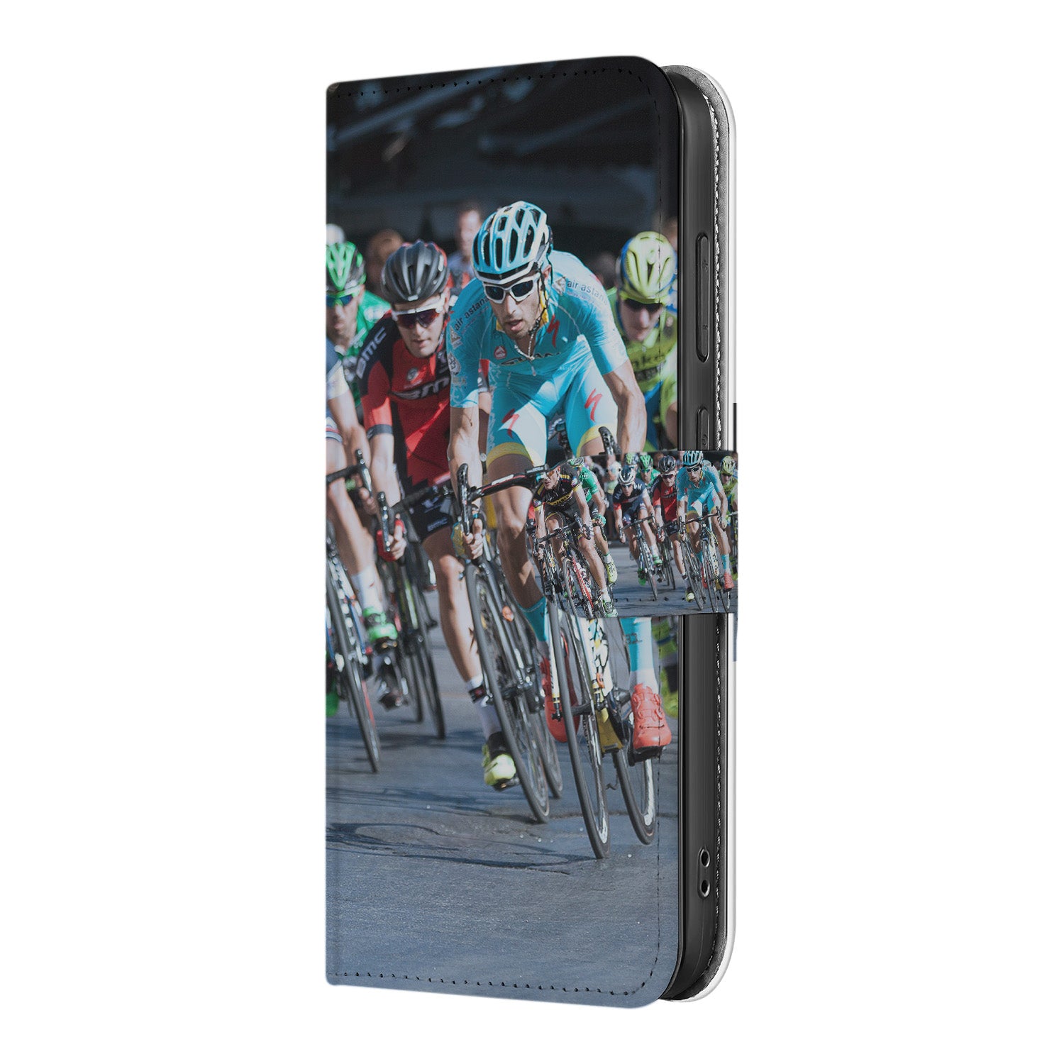 Samsung Galaxy S24 FE Book Case Hoesje Maken design fietsers zijaanzicht