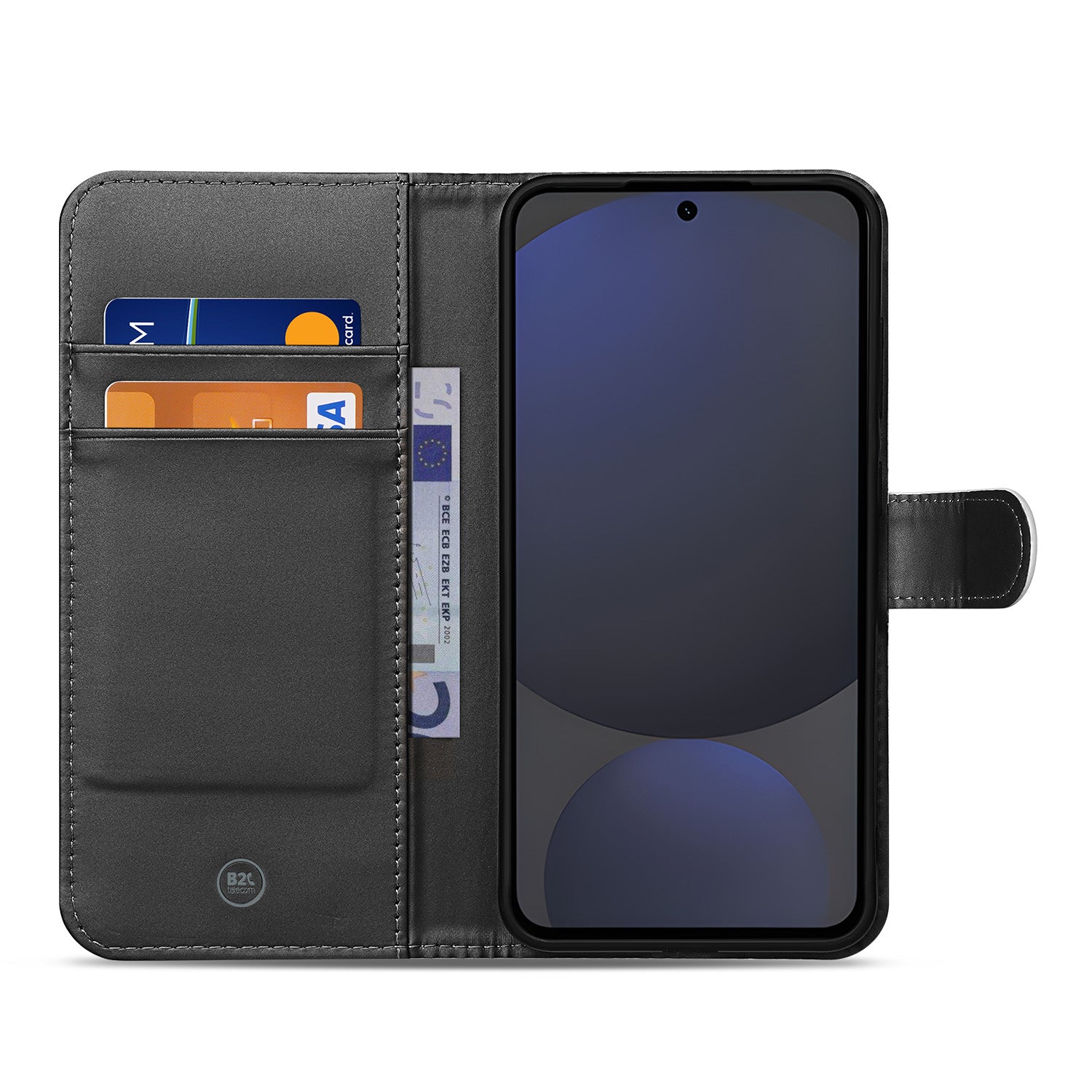 Samsung Galaxy S24 FE Book Case Hoesje Maken zwart design voorkant