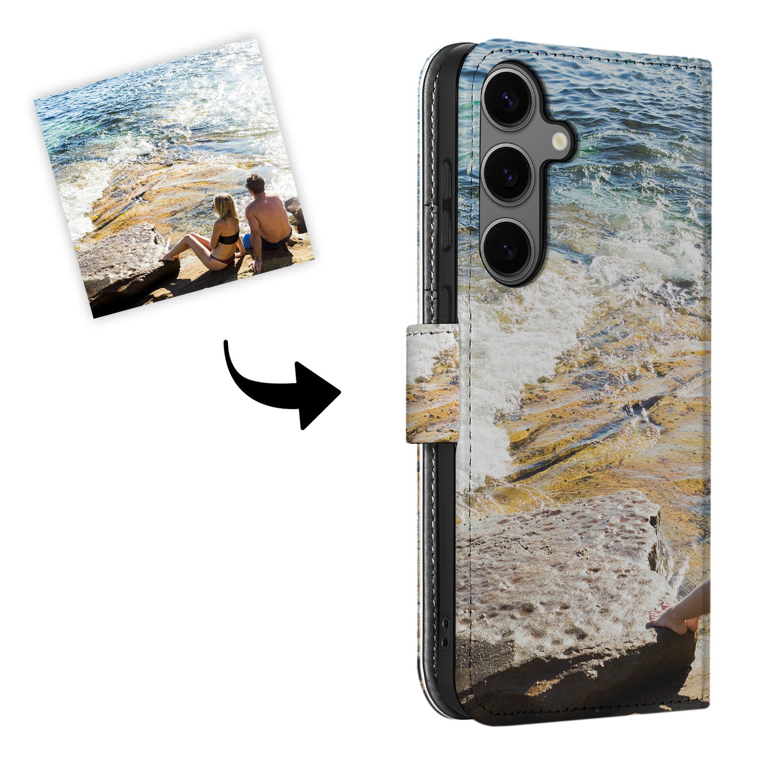 Samsung Galaxy S25 Plus Book Case Hoesje Maken ontwerp aanzicht