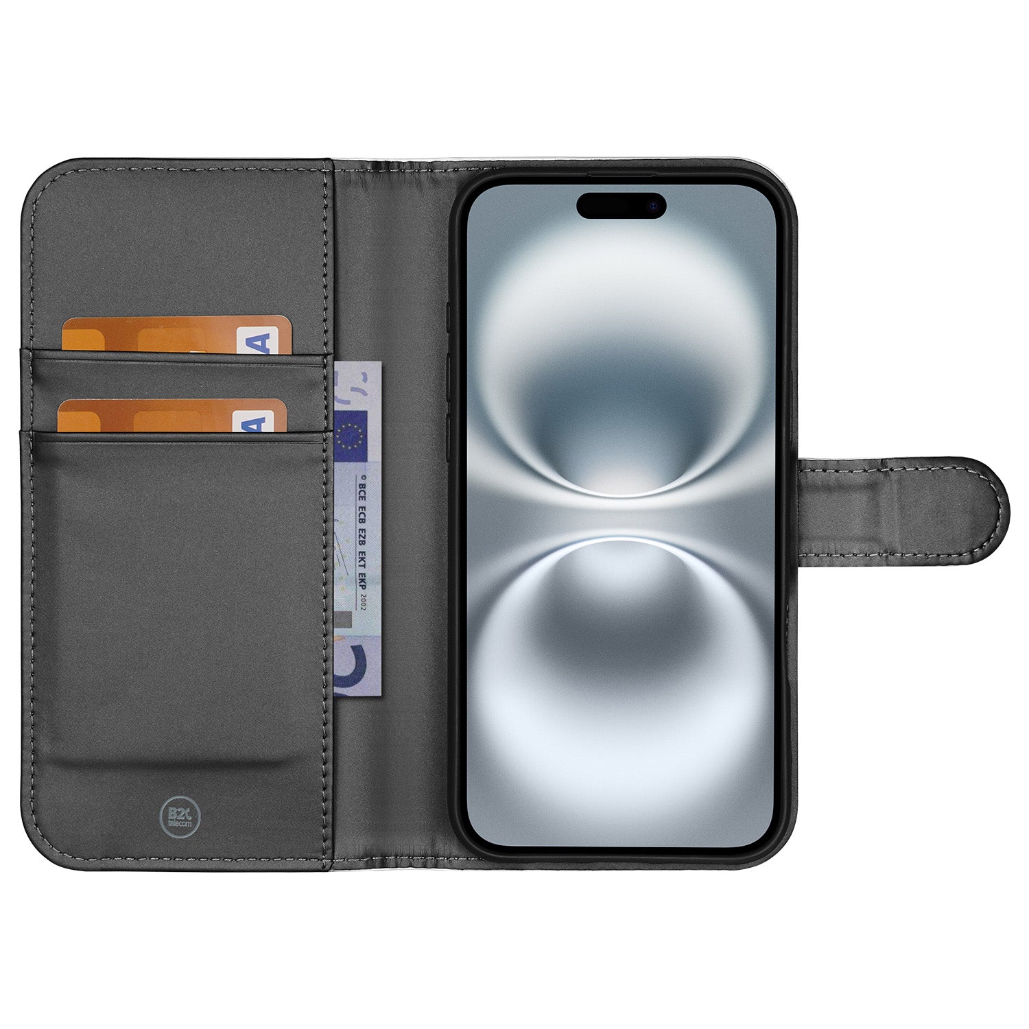 Apple iPhone 16 Plus Book Case Hoesje Maken zwart binnenkant design