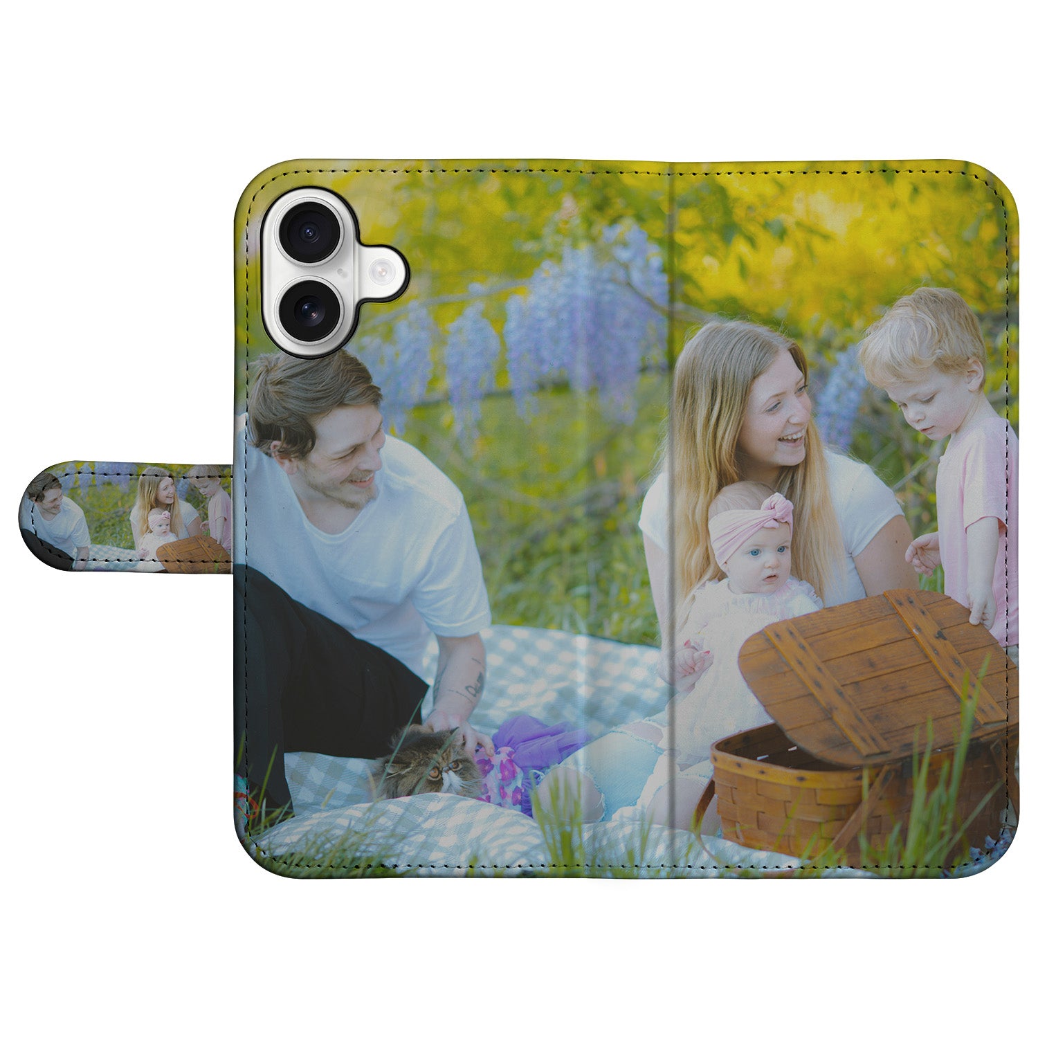Apple iPhone 16 Plus Book Case Hoesje Maken ontwerp familie buiten