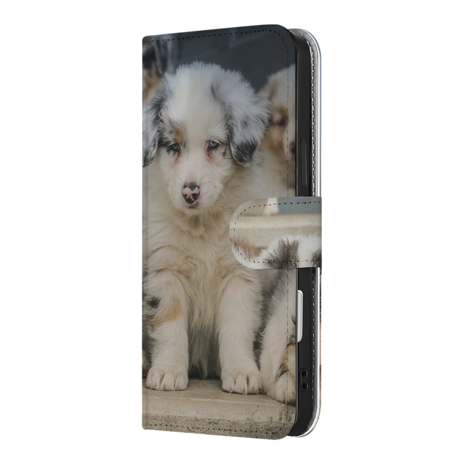 Apple iPhone 16 Pro Book Case Hoesje Maken puppy design voorkant