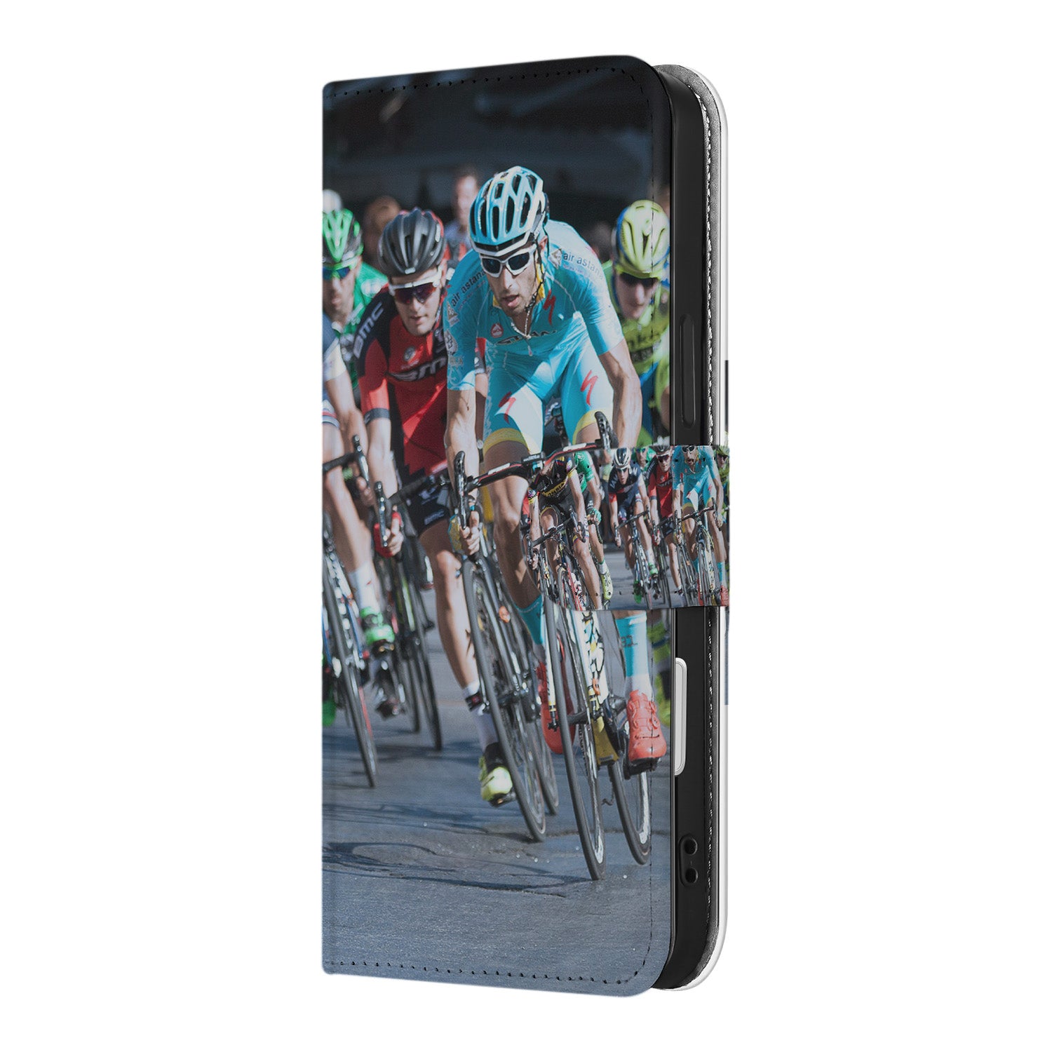 Apple iPhone 16 Pro Max Book Case Hoesje Maken fietsen sport design voorkant