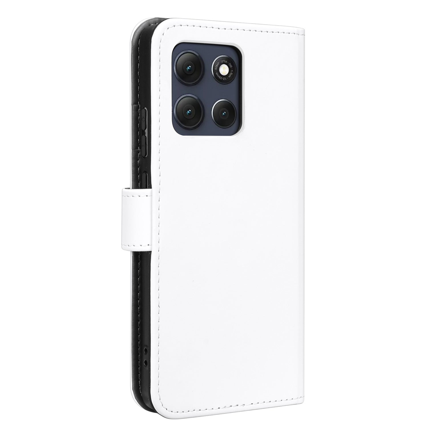 Motorola Moto G86 Book Case Hoesje Wit met Pasjeshouder Vooraanzicht.