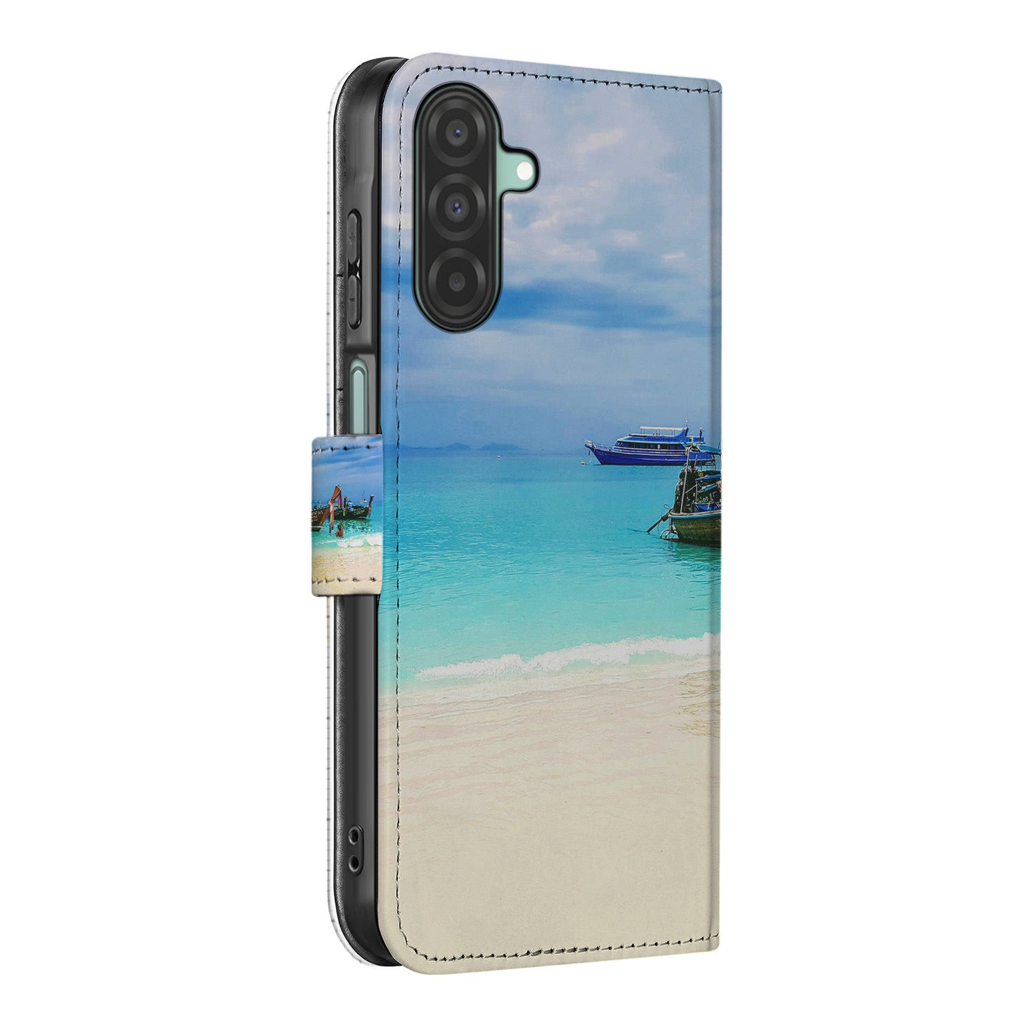 Samsung Galaxy A26 Book Case Hoesje Ontwerpen strand design voorkant