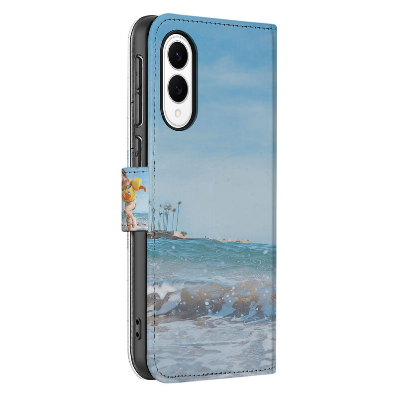 Samsung Galaxy S25 Edge Book Case Hoesje Ontwerpen strand uitzicht