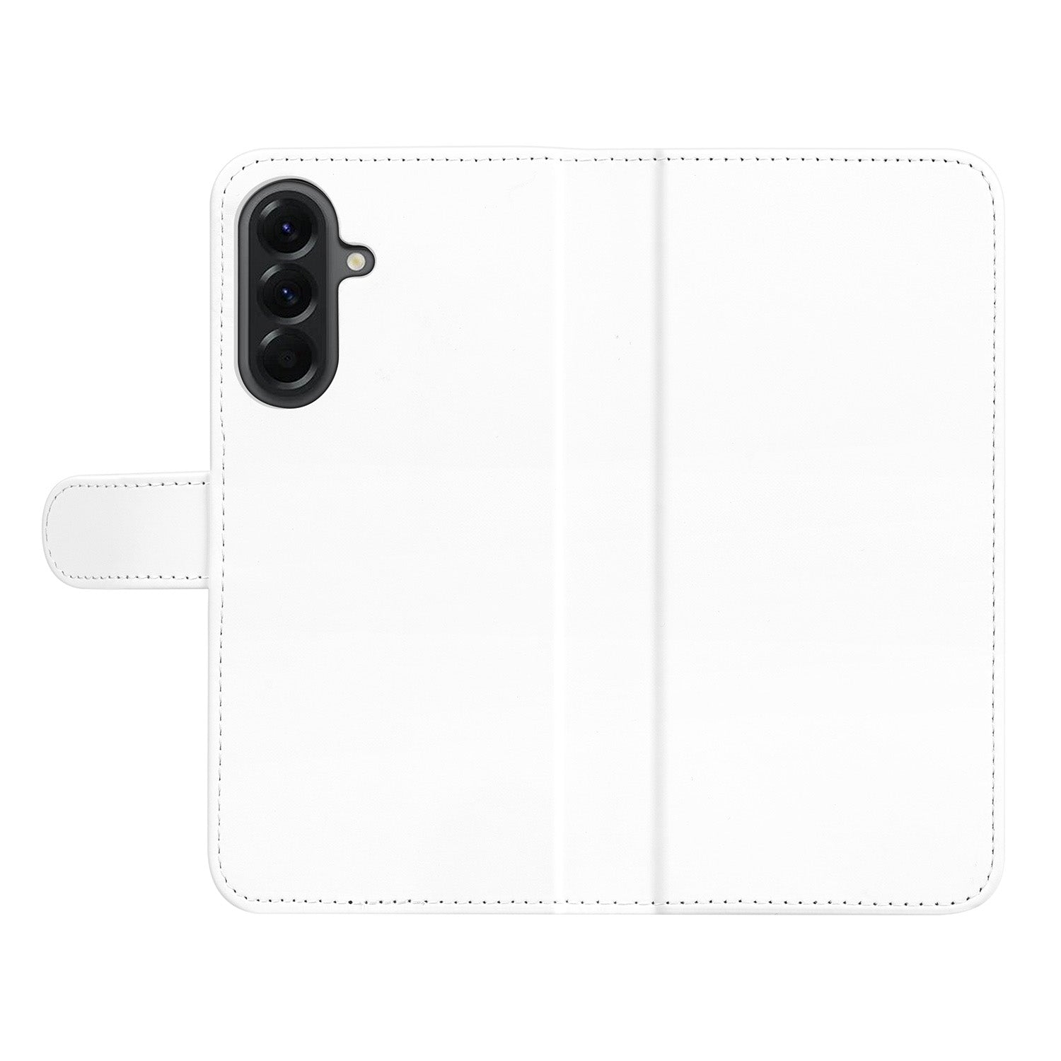 Samsung Galaxy A57 Book Case Hoesje Wit Pasjeshouder Vooraanzicht.