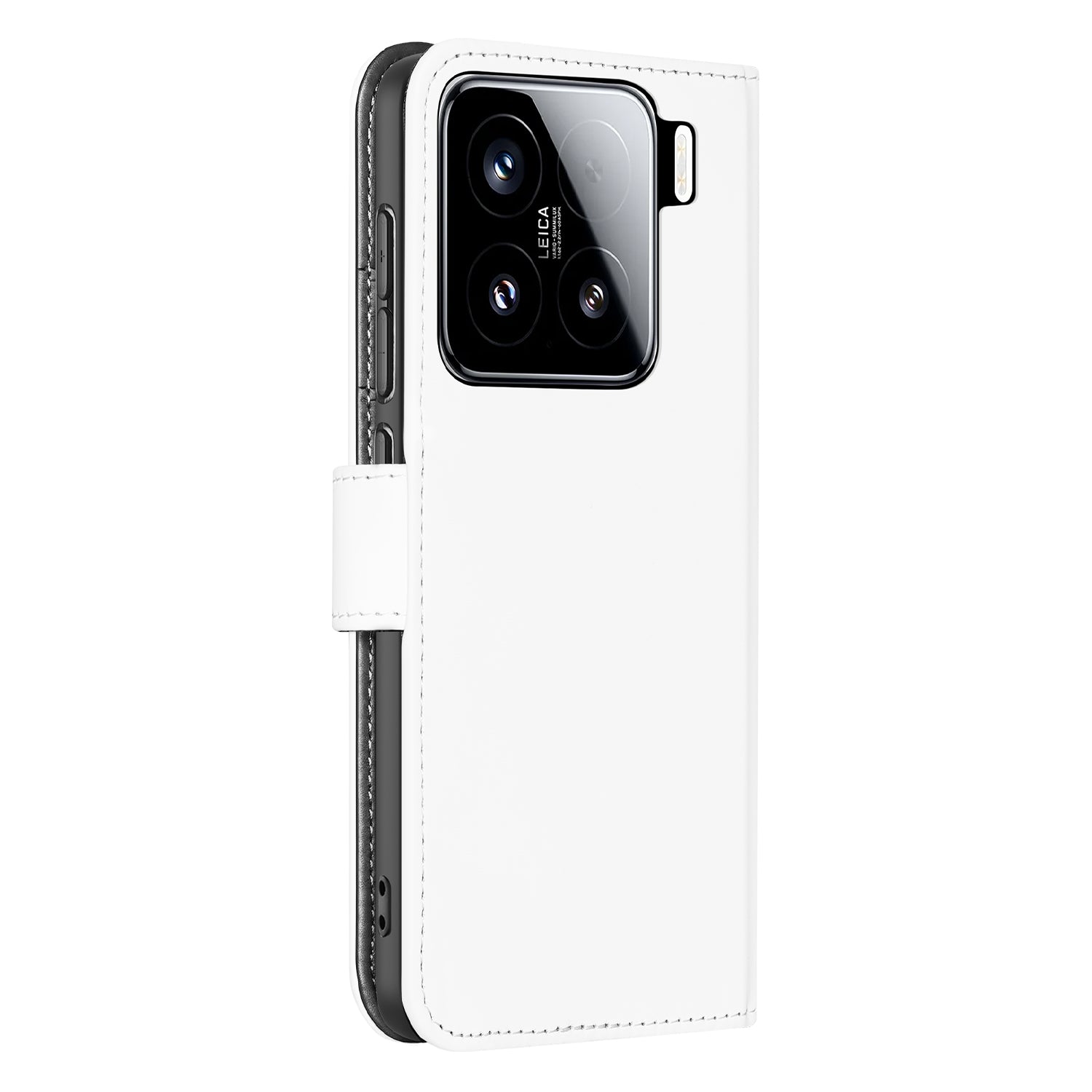 Xiaomi 15 Book Case Hoesje Wit met Pasjeshouder voorkant