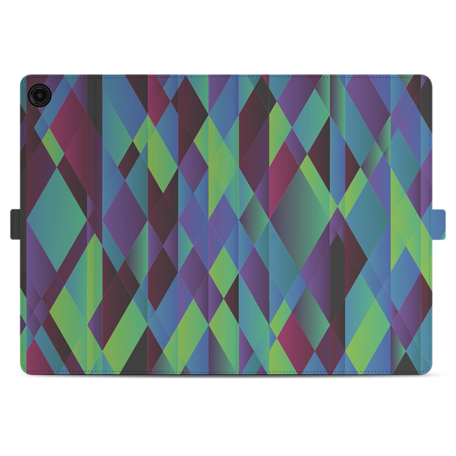 Samsung Galaxy Tab A11 Plus Book Case Hoesje met Standaard Abstract Green Blue zijkant