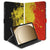 Samsung Galaxy Tab A11 Plus Book Case Hoesje met Standaard België design met kleurcontrast zwart geel rood aanzicht