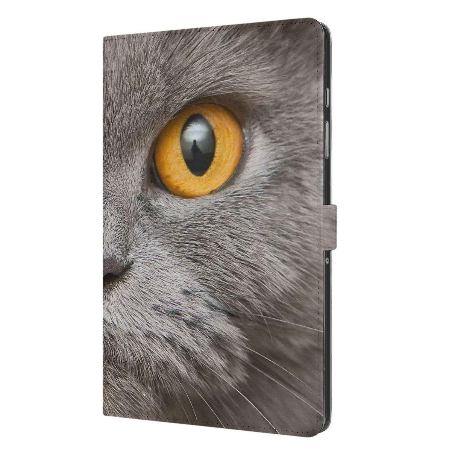 Book Case Hoesje met Standaard Britse Korthaar Samsung Galaxy Tab A11 Plus design kat close-up aanzicht