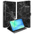 Samsung Galaxy Tab S10 FE | Tab S9 FE Book Case Hoesje met Standaard Marmer Zwart design voorkant