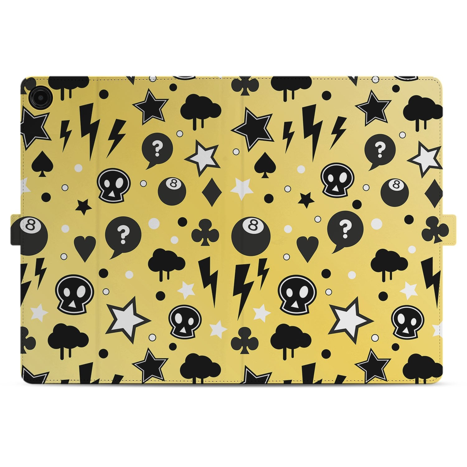 Samsung Galaxy Tab A11 Plus Book Case Hoesje met Standaard Punk Yellow vooraanzicht