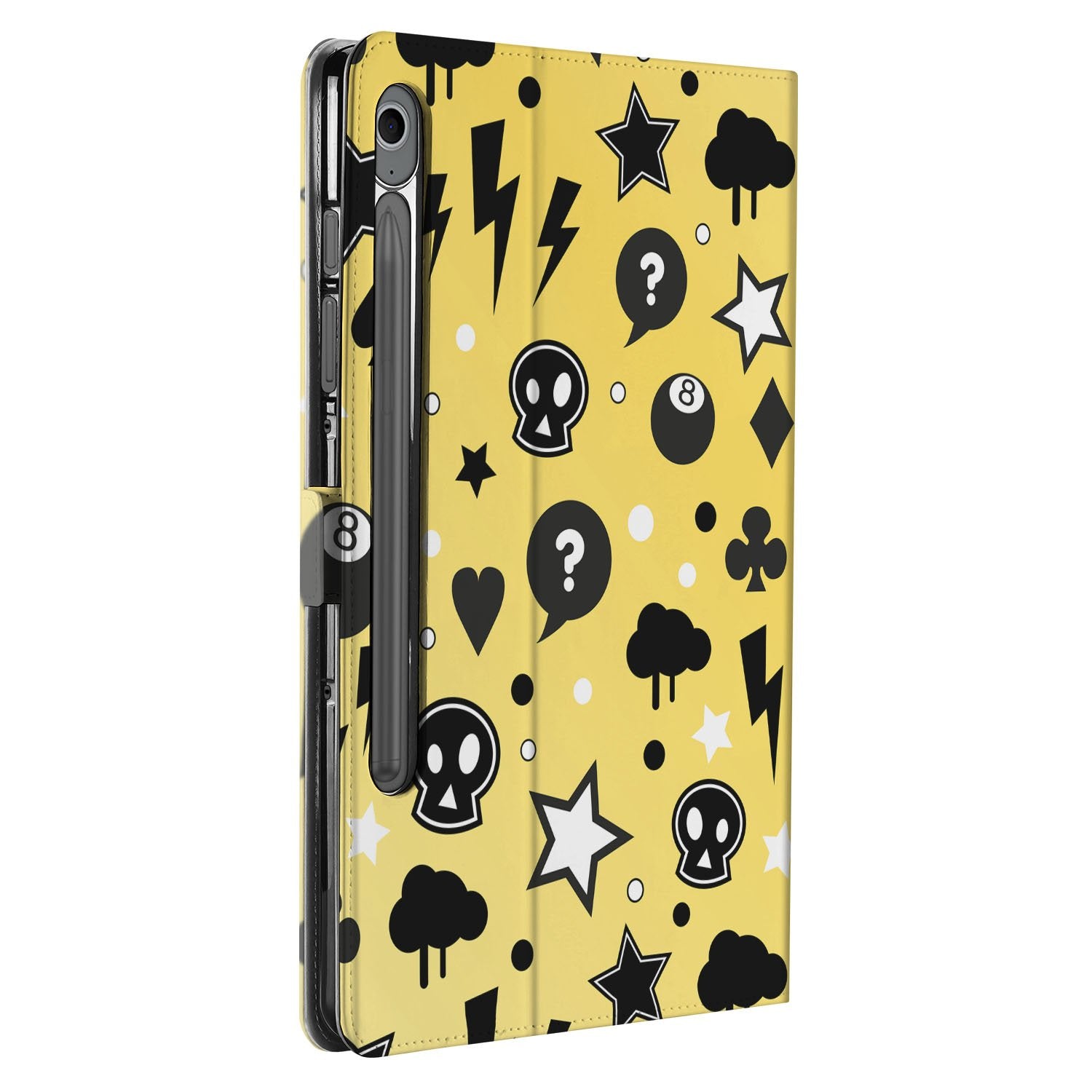Samsung Galaxy Tab S10 FE | Tab S9 FE Book Case Hoesje met Standaard Punk Yellow voorkant