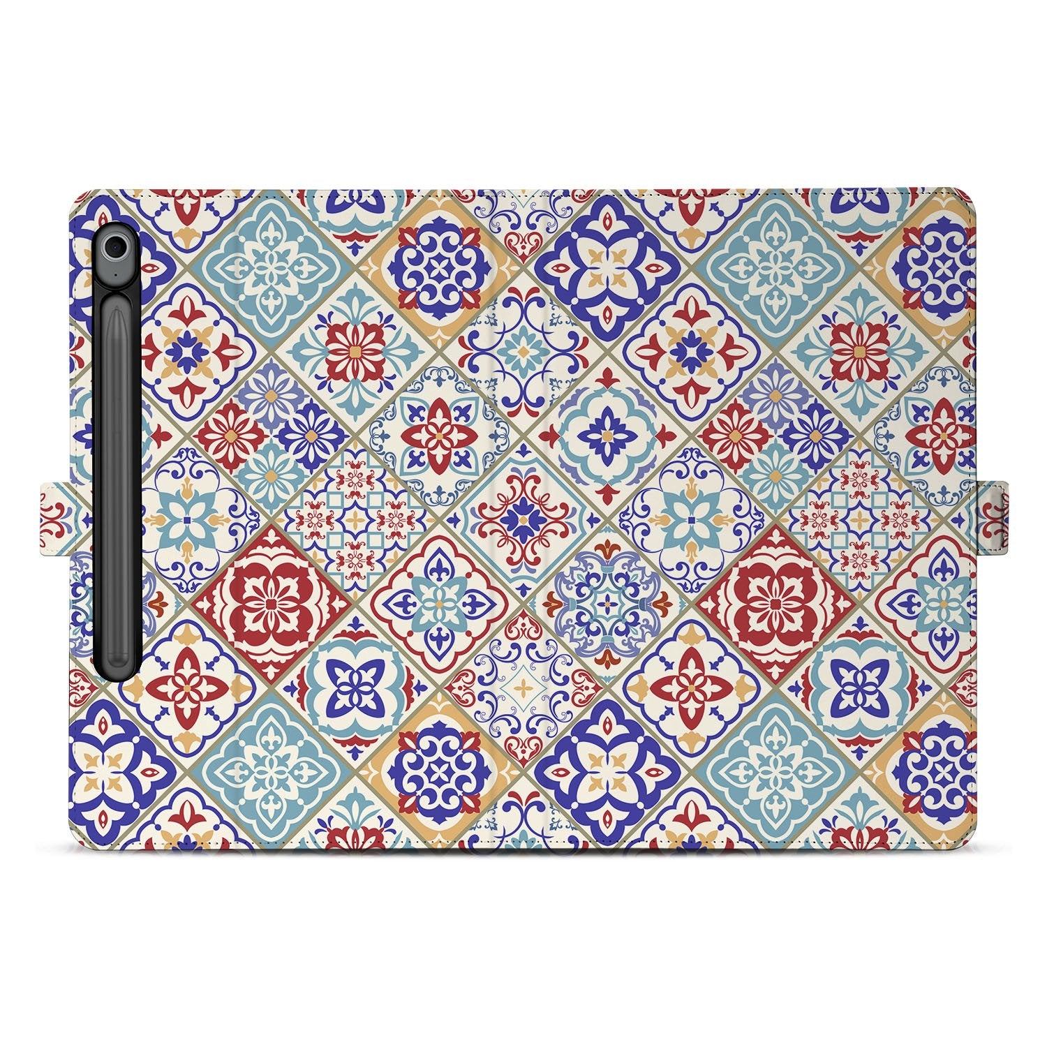 Samsung Galaxy Tab S10 FE | Tab S9 FE Book Case Hoesje met Standaard Tiles Color kleurrijk design