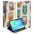 Samsung Galaxy Tab S10 FE Plus Book Case Hoesje met Standaard Vrolijke Uilen voorkant binnenkant