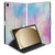 Samsung Galaxy Tab A11 Plus Book Case Hoesje met Standaard Watercolor Light aanzicht voorkant achterkant