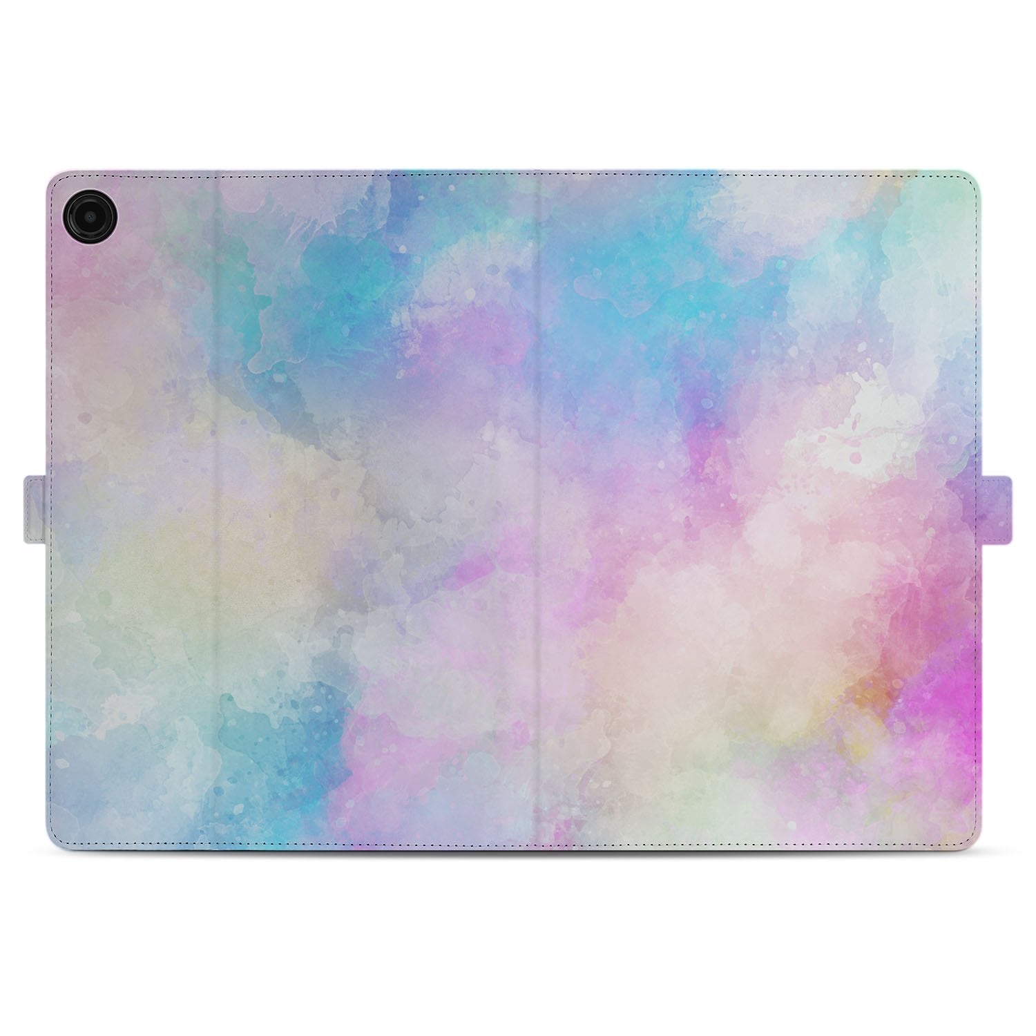 Samsung Galaxy Tab A11 Plus Book Case Hoesje met Standaard Watercolor Light achteraanzicht
